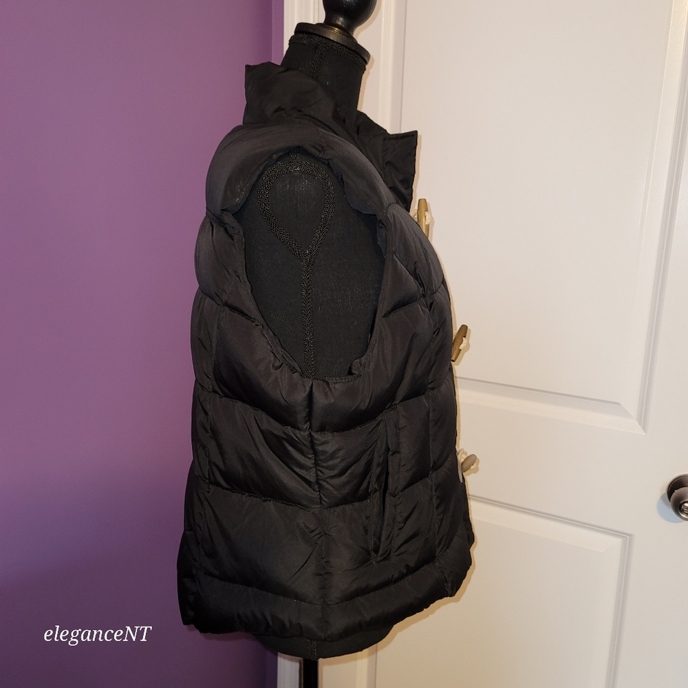 Arizona Jeans Black Puffer Vest with Toggle Closures Sz: 1X - Picture 6 of 12